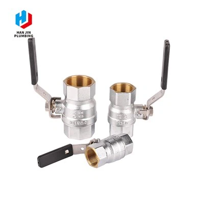 Месингов сферичен кран с никелово покритие